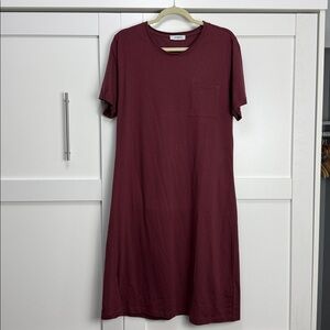 Maroon T-Shirt Dress